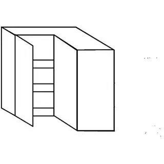 Systemat 'met greep' Hoekbovenkast - 78 cm