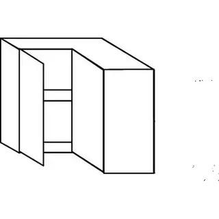 Systemat 'met greep' Hoekbovenkast - 65 cm