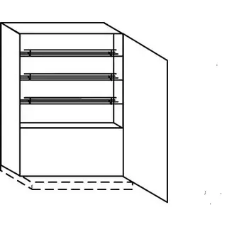 Greep op front Bovenkast voor afzuigkap - hoogte 91 cm