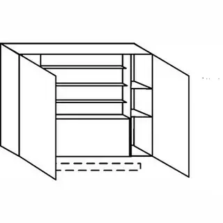Systemat 'met greep' Bovenkast voor afzuigkap - 78 cm
