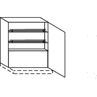 Greep op front Bovenkast voor afzuigkap - hoogte 65 cm