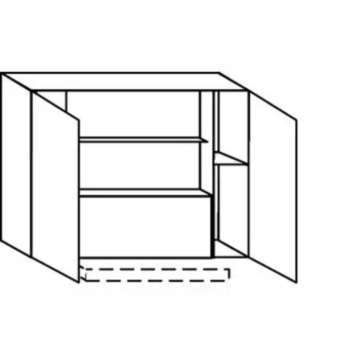 Greep op front Bovenkast voor afzuigkap
