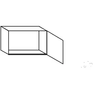 Greeploos Bovenkast met draaideur - hoogte 39 cm