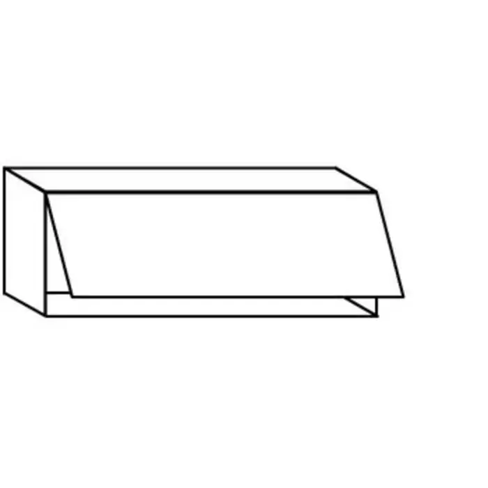 Greep op front Bovenkast met klepdeur