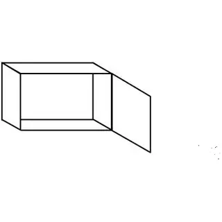 Systemat 'met greep' Bovenkast met draaideur - hoogte 39 cm