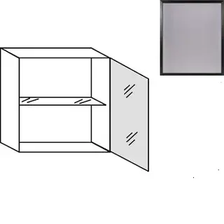 Greep op front Bovenkast met glasdeur - hoogte 52 cm
