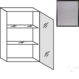 Systemat 'met greep' Bovenkast met glasdeur - hoogte 91 cm