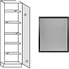 Hoge kast 195 cm hoog, met glasdeur