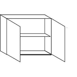 Greeploos Bovenkast met draaideuren - hoogte 65 cm