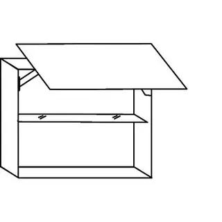 Systemat 'met greep' Bovenkast met zwenkdeur - 65 cm