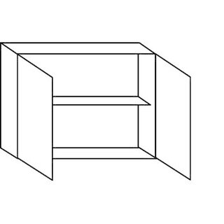 Greep op front Bovenkast met draaideuren - hoogte 65 cm