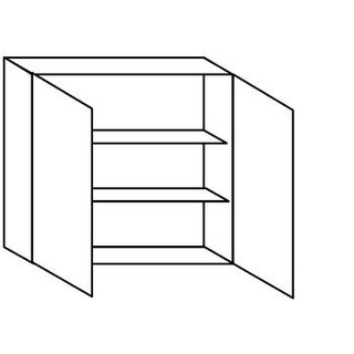 Greep op front Bovenkast met draaideuren - hoogte 78 cm