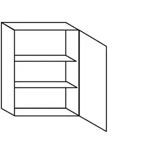 Greep op front Bovenkast met draaideur - hoogte 78 cm