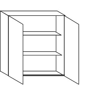 Greeploos Bovenkast met draaideuren - hoogte 91 cm