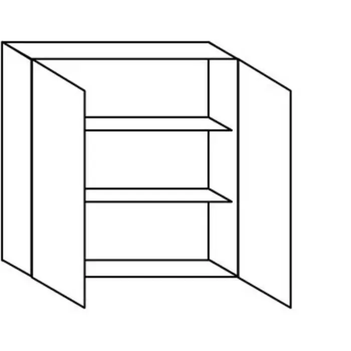 Greep op front Bovenkast met draaideuren