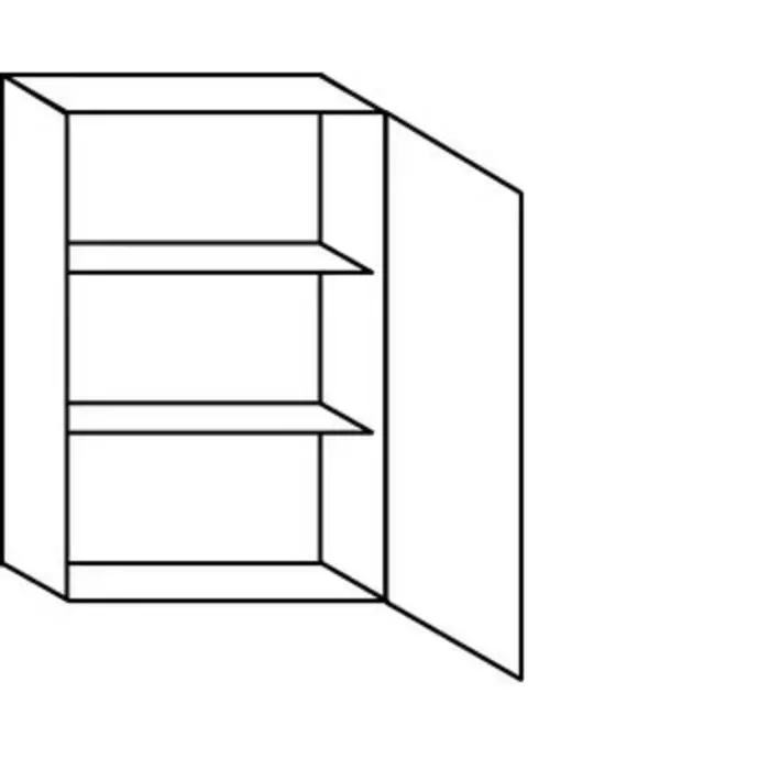 Greep op front Bovenkast met draaideur