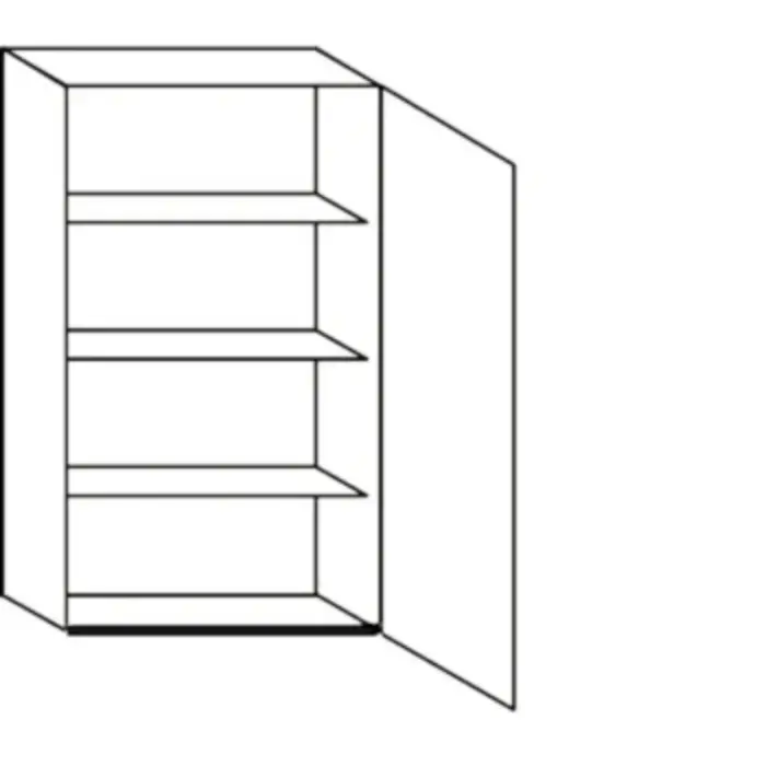 Greeploos Bovenkast met draaideur