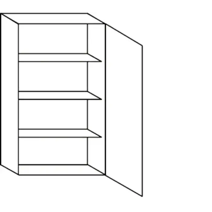 Greep op front Bovenkast met draaideur