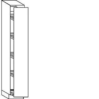 Met greep Hoge apothekerskast - hoogte 221 cm