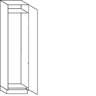 Met greep Hoge kast voor koeler - hoogte 234 cm