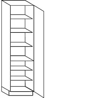 Greeploos Hoge kast voor servies - hoogte 208 cm