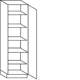 Greeploos verticaal Hoge kast voor servies - hoogte 195 cm