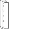 Hoge kast 208 cm hoog, 1 doorlopende deur, 5 verstelbare inhaaktableau's
