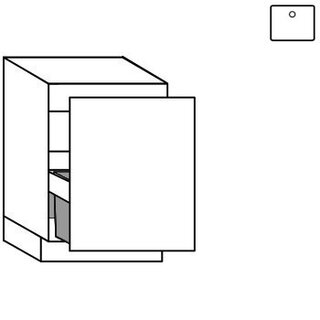 Greep op front Onderkast voor spoelbak met afvalbak - hoogte 78 cm