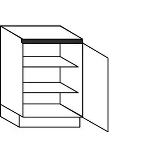Greeploos Onderkast met deur - hoogte 78 cm