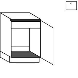 Greeploos Onderkast voor spoelbak - hoogte 78 cm
