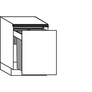 Greeploos Onderkast met afvalbak - hoogte 78 cm