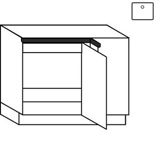 Greeploos Hoekonderkast voor spoelbak - hoogte 78 cm