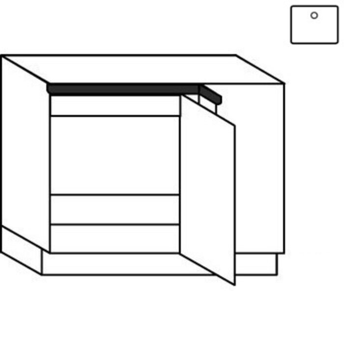 Greeploos Hoekonderkast voor spoelbak
