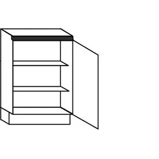 Greeploos Ondiepe onderkast met deur - hoogte 78 cm