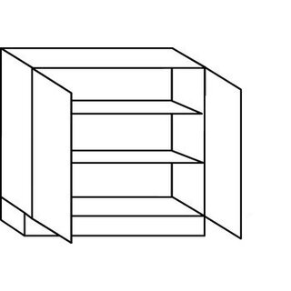 Greep op front Ondiepe onderkast met deuren - hoogte 78 cm