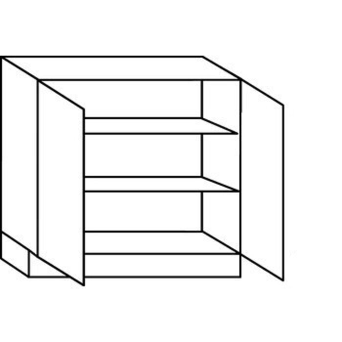 Greep op front Ondiepe onderkast met deuren