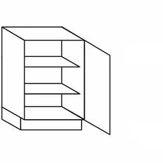 Greep op front Onderkast met deur - hoogte 78 cm