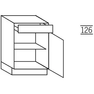 Greep op front Onderkast met deur en lade - hoogte 78 cm