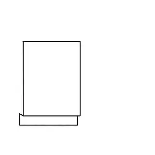 Greep op front Front vaatwasser - hoogte 78 cm