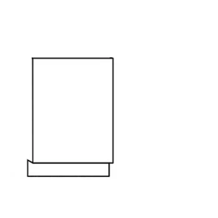 Greep op front Front voor een vaatwasser