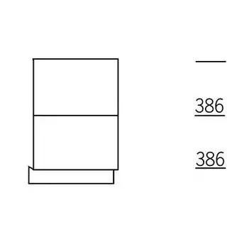 Greep op front Front vaatwasser - hoogte 78 cm