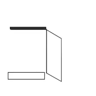 Greeploos Front voor op een onderbouw koeler of vriezer - hoogte 78 cm