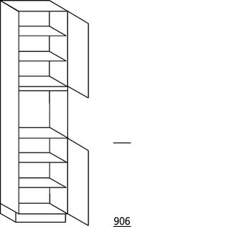 Met greep Hoge kast voor oven - hoogte 234 cm