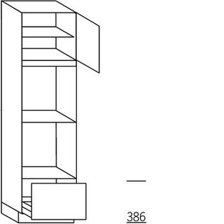Greeploos verticaal Hoge kast voor oven - hoogte 208 cm