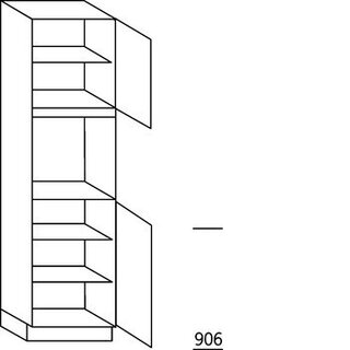 Met greep Hoge kast voor oven - hoogte 208 cm