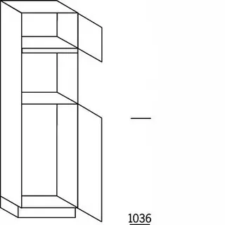 Met greep Hoge kast voor koeler en oven – 195 cm