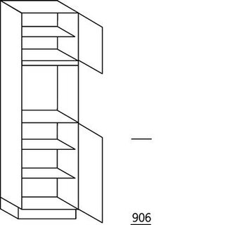 Met greep Hoge kast voor oven - hoogte 195 cm