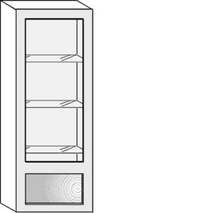 Landelijk Landelijke opzetkast met glasdeur