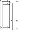 Hoge kast voor koeler - hoogte 221 cm - 60 cm breed