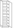 Hoge kast voor servies - hoogte 221 cm - 60 cm breed